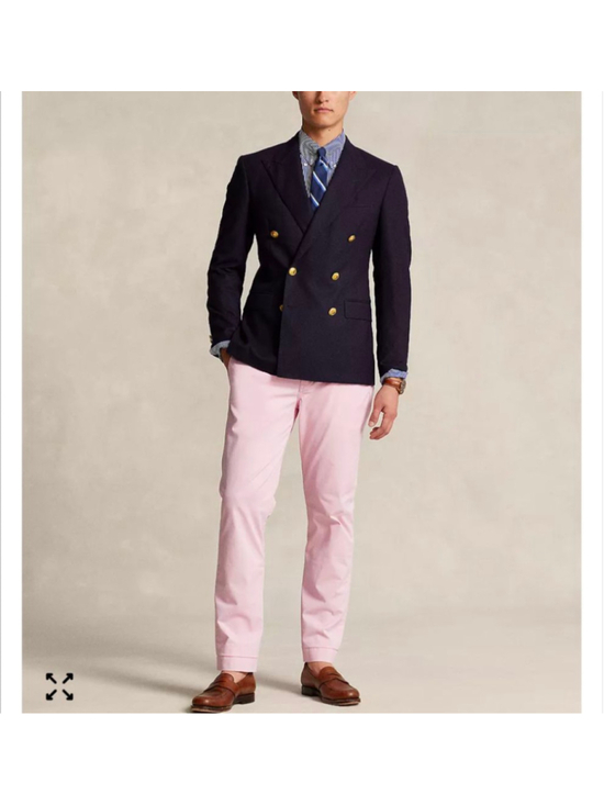 Polo by Ralph Lauren Other - Ralph Lauren Pink Prospect Chino Pants 34x29 Navy Pony Logo Preppy Old Money